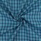 Navy Blue-Teal-Multi Plaid Cotton-Polyester Madras Woven Fabric By the Yard